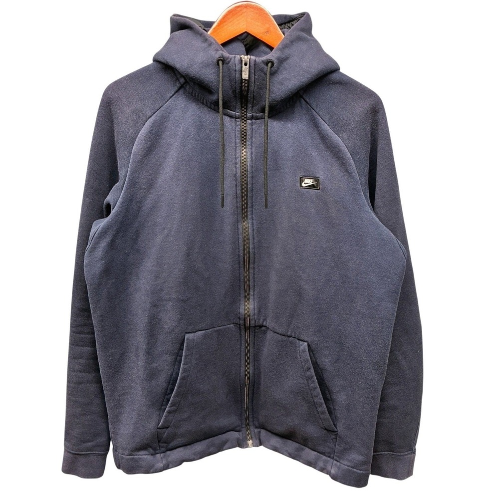 Nike Sportswear Full Zip Hoodie Sweatshirt Mens L Blue Casual Sporty Warm